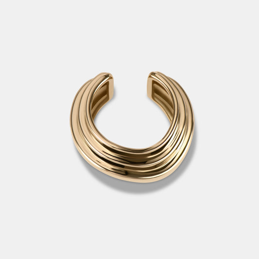 Contours Ear Cuff in Yellow Gold
