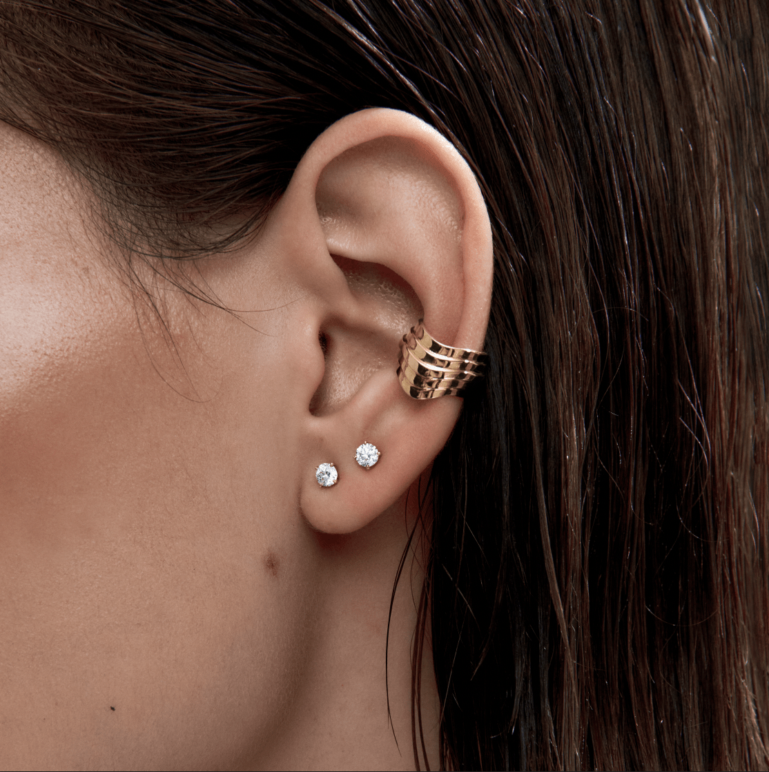 Contours Ear Cuff in Yellow Gold