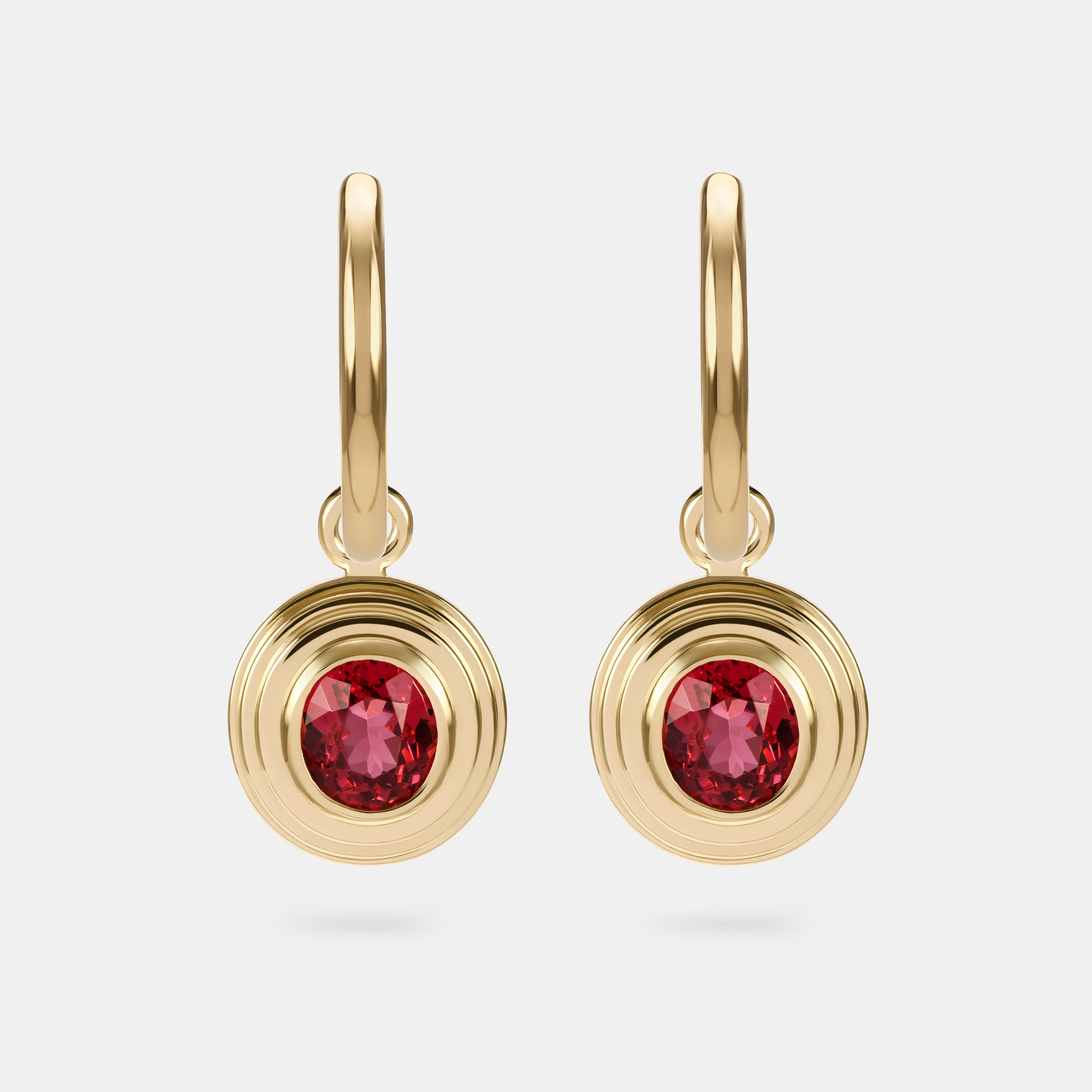 Contours Earring Charms - 2.47ctw. Round Spinel
