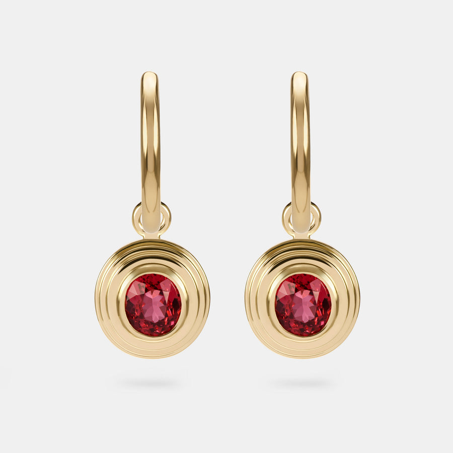 Contours Earring Charms - 2.47ctw. Round Spinel