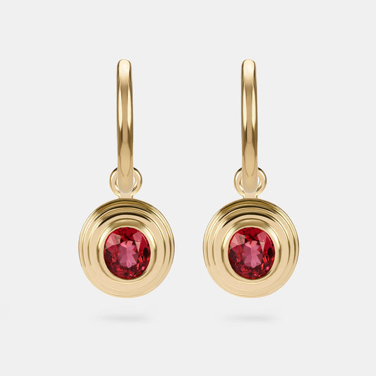 Contours Earring Charms - 2.47ctw. Round Spinel