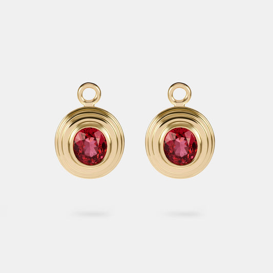 Contours Earring Charms - 2.47ctw. Round Spinel
