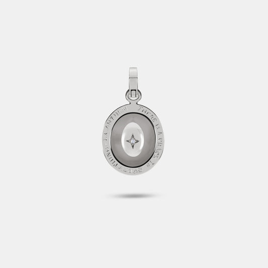 Contours Engravable Pendant in White Gold