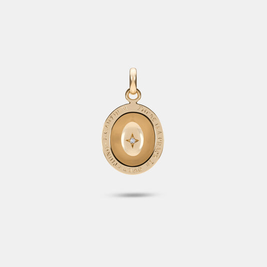 Contours Engravable Pendant in Yellow Gold