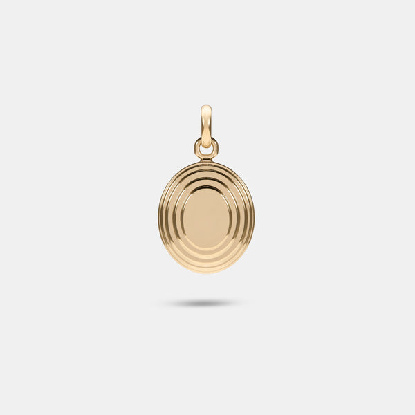 Contours Engravable Pendant in Yellow Gold