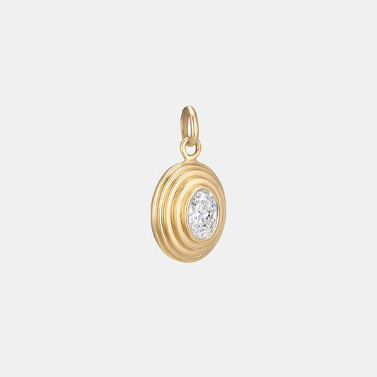Contours Oval Diamond Pendant