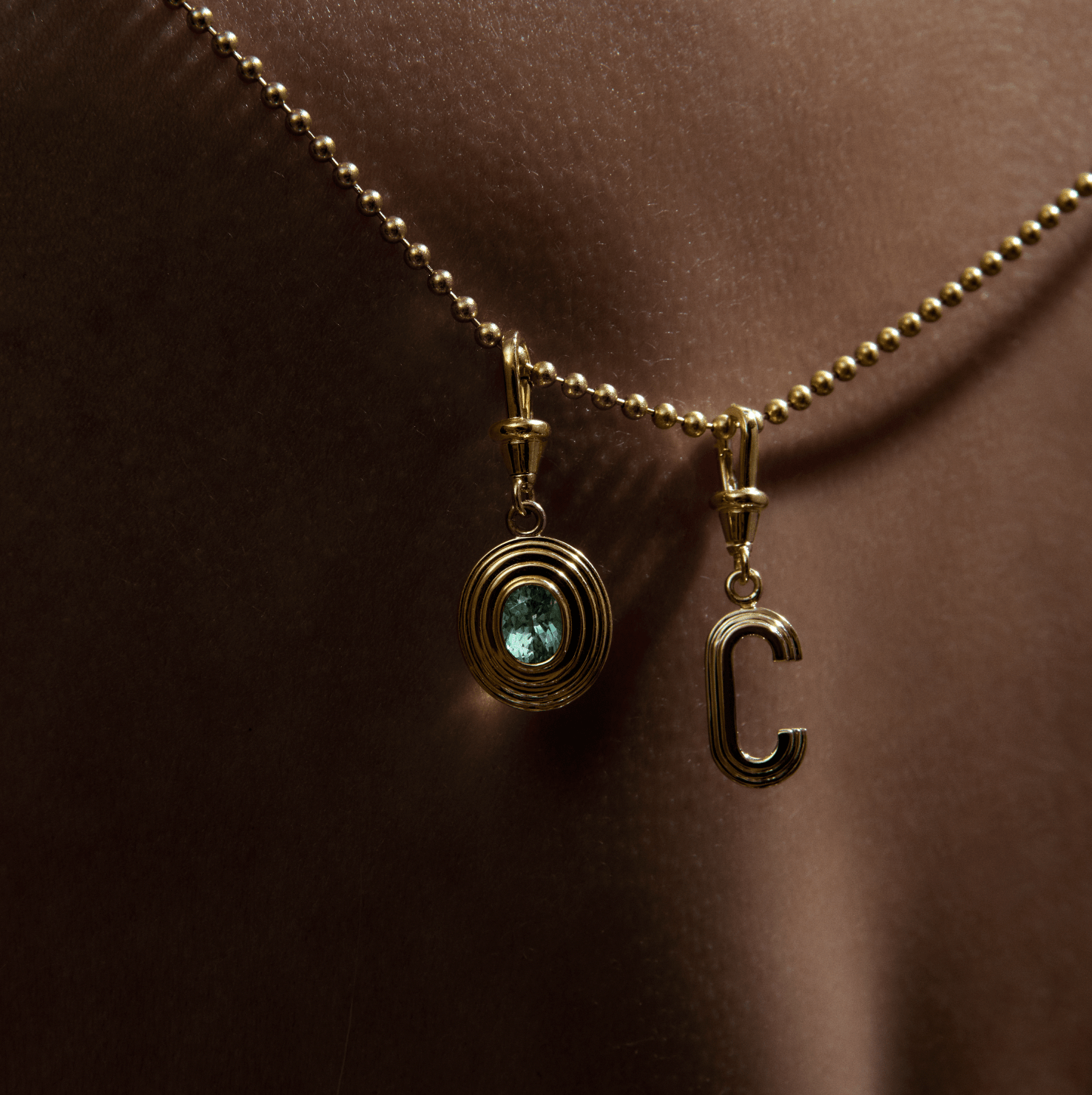 Contours Pendant - 1.08ct Oval Cut Mint Green Tourmaline