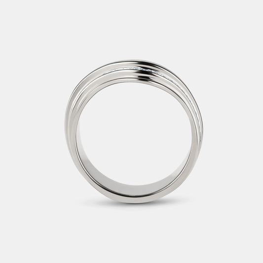 Contours Ring Diamond in 18 Karat White Gold