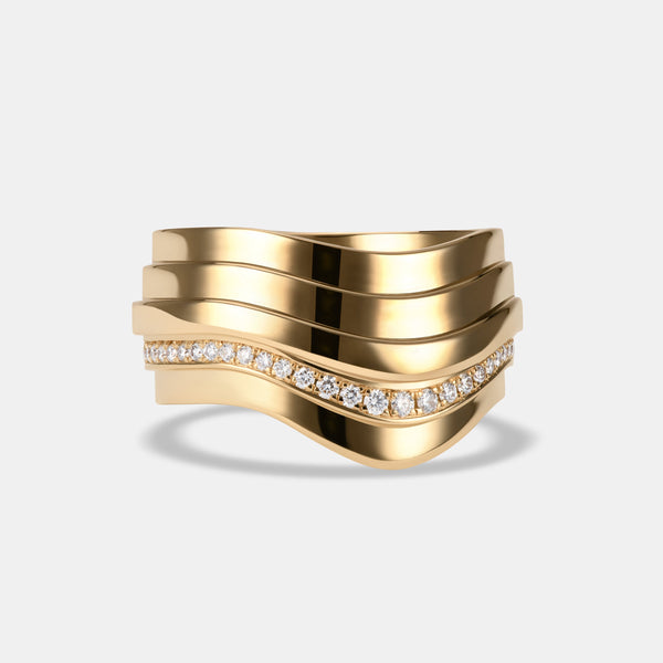 Contours Ring Diamond in 18 Karat Yellow Gold