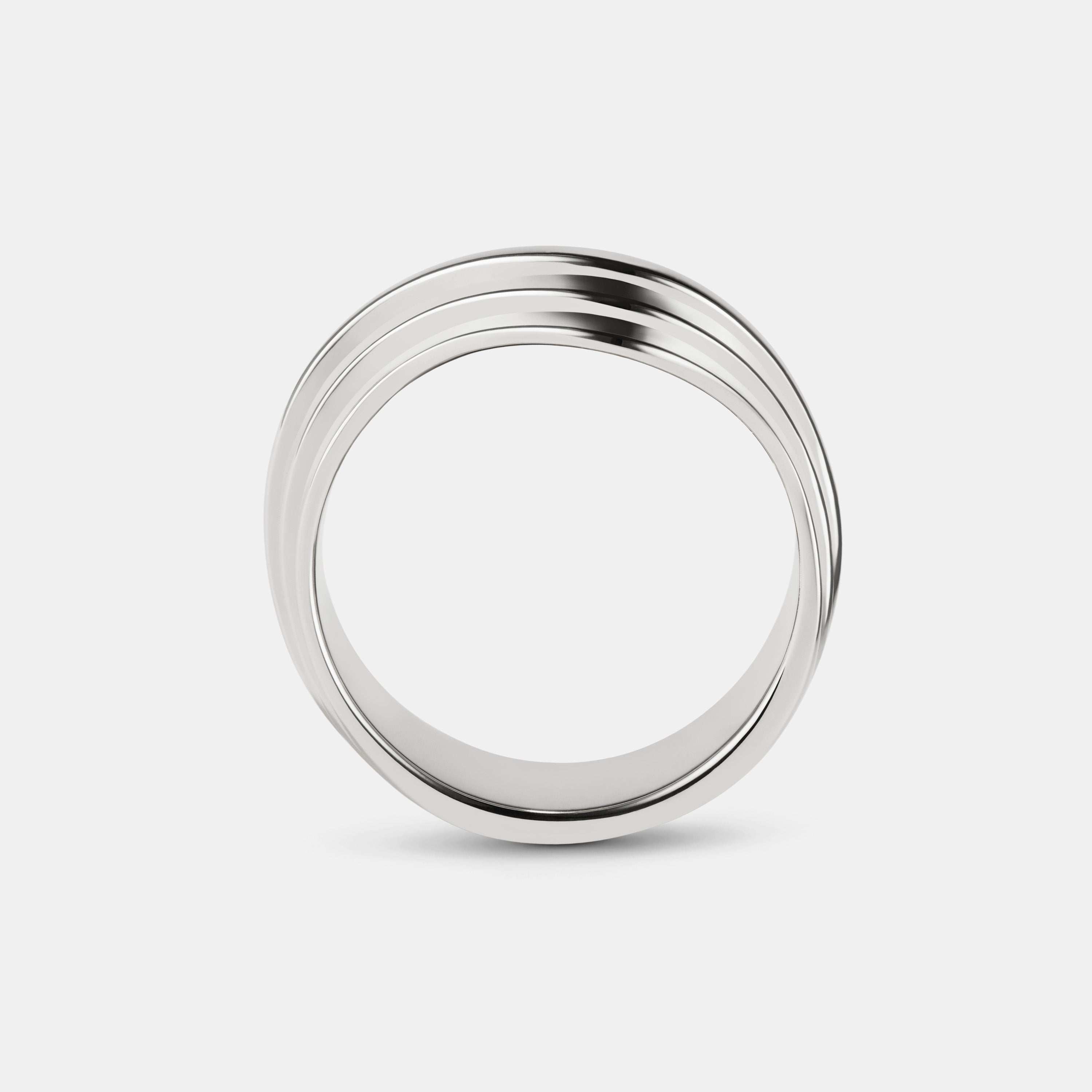Contours Ring in White Gold
