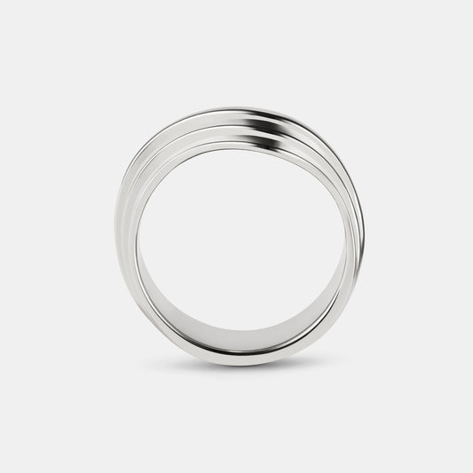 Contours Ring in White Gold
