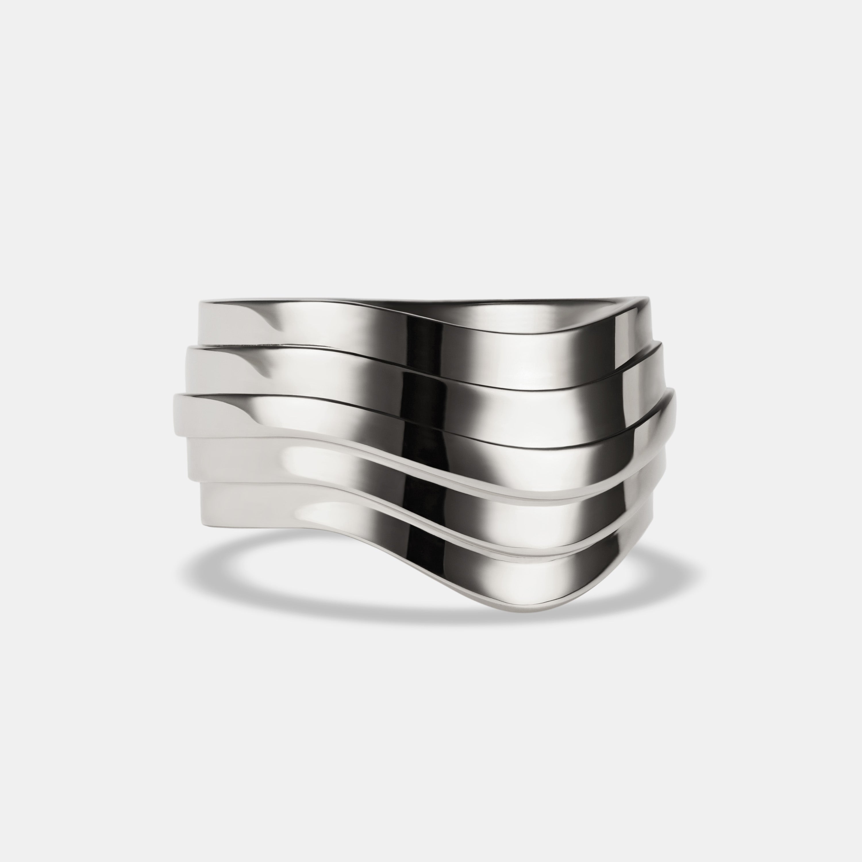Contours Ring in White Gold