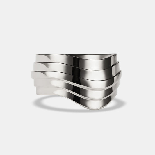 Contours Ring in White Gold