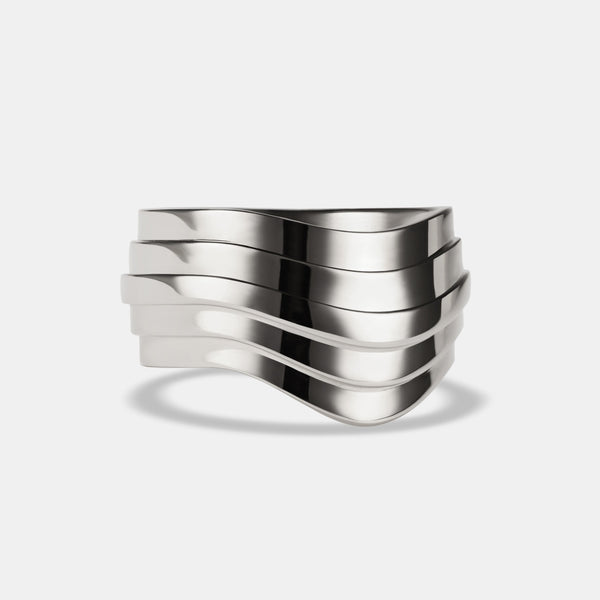 Contours Ring in White Gold