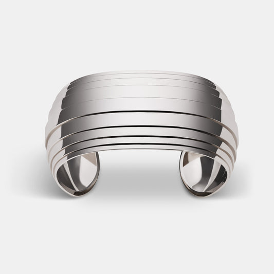 Contours Wide Cuff in Sterling Silver