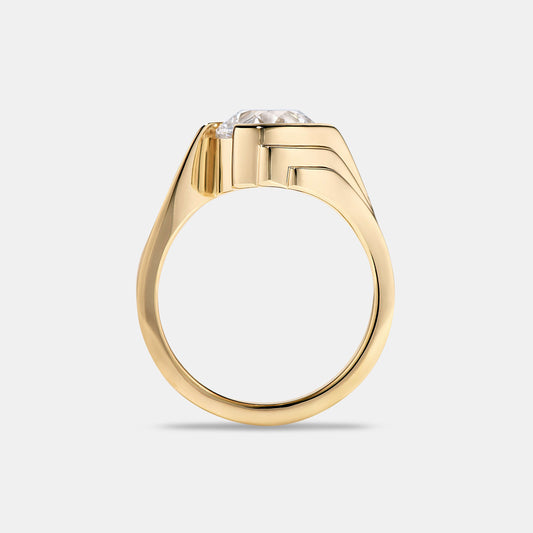 Contours Wrap Diamond Solitaire Engagement Ring