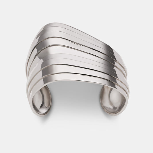 Contours Wrist Cuff in Sterling Silver