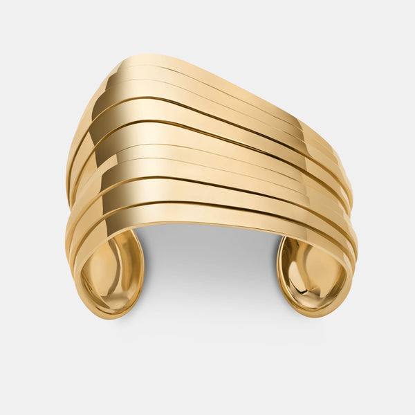 Contours Wrist Cuff in Yellow Gold