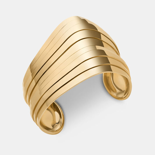 Contours Wrist Cuff in Yellow Gold