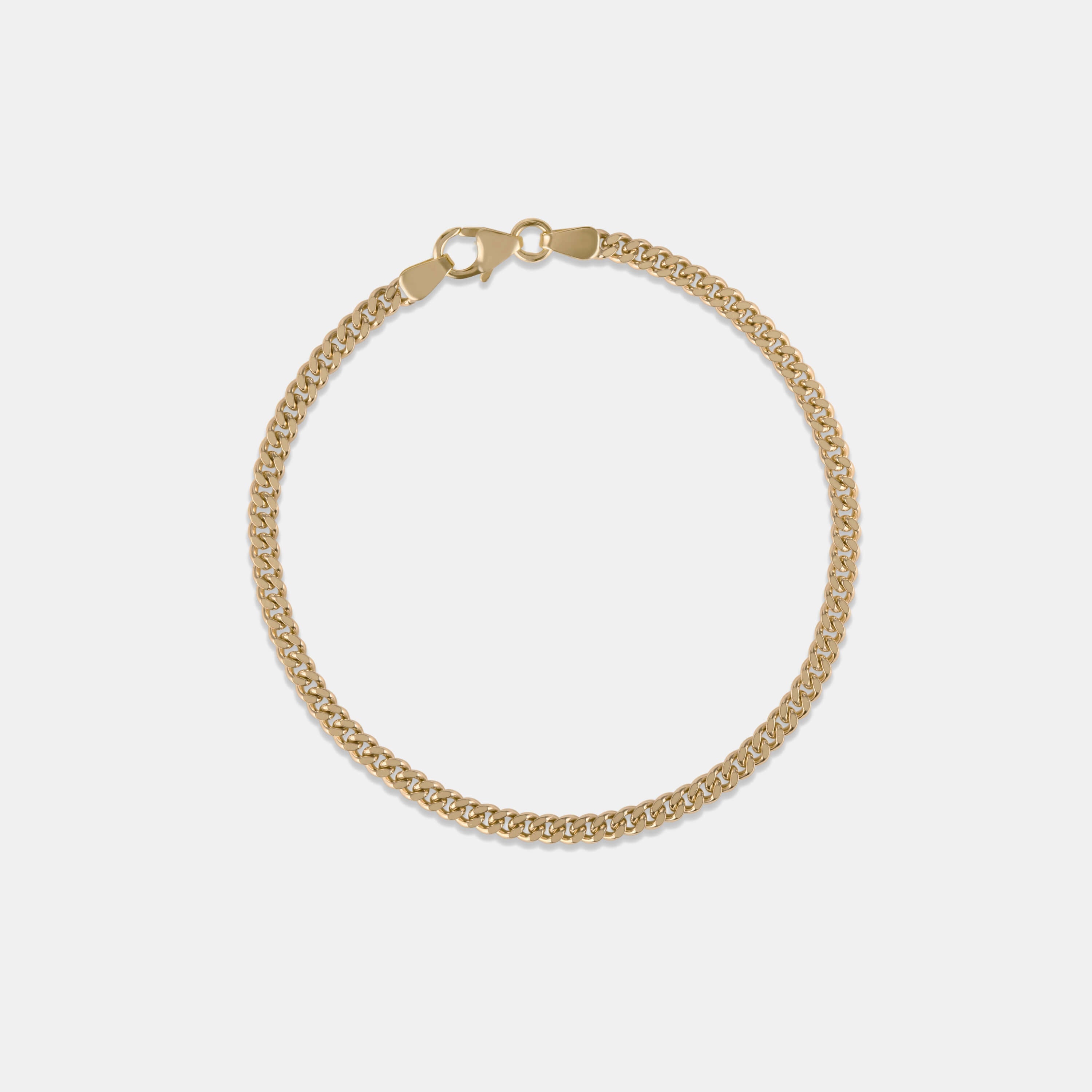 Curb Chain Bracelet in Yellow Gold