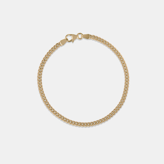 Curb Chain Bracelet in Yellow Gold