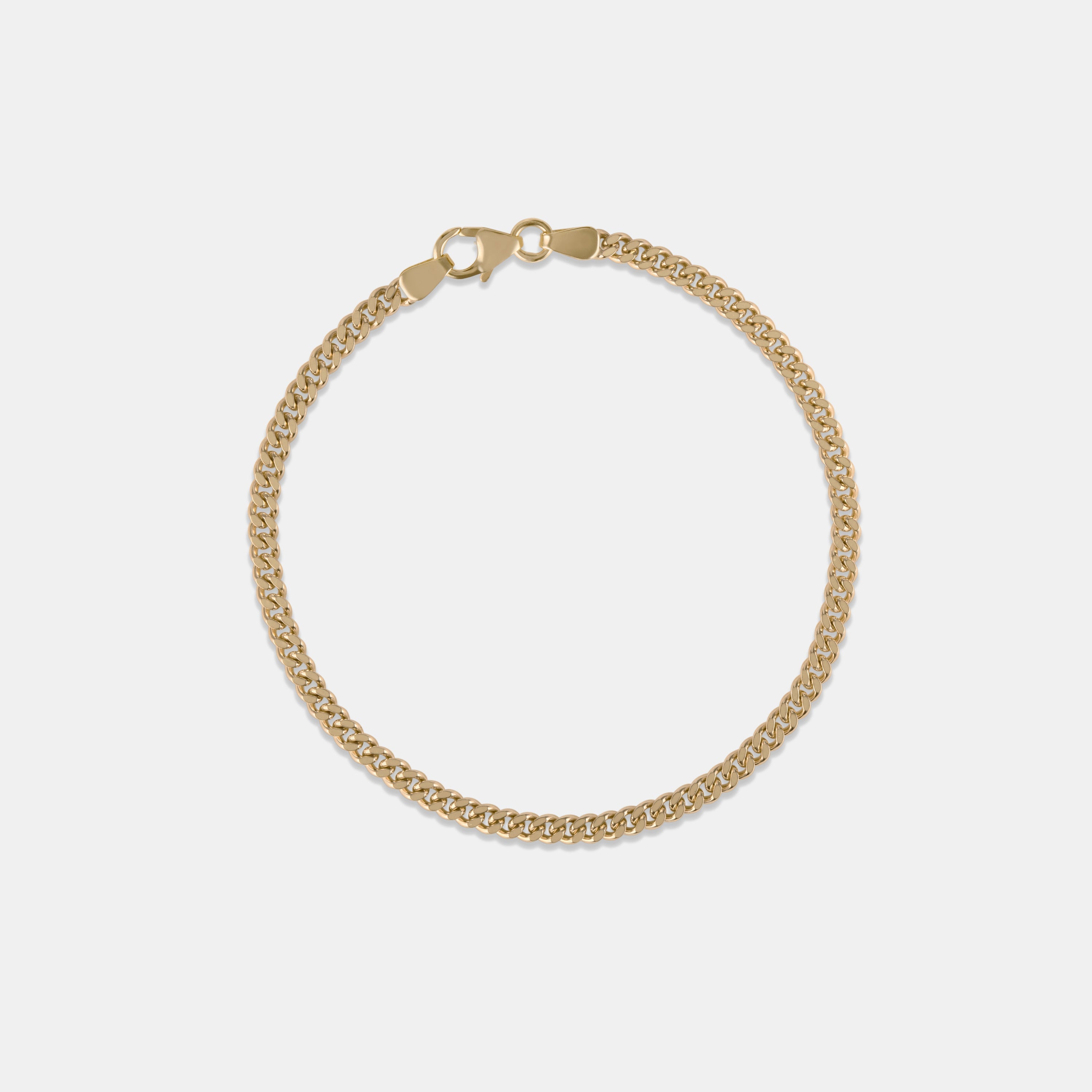 Curb Chain Bracelet in Yellow Gold