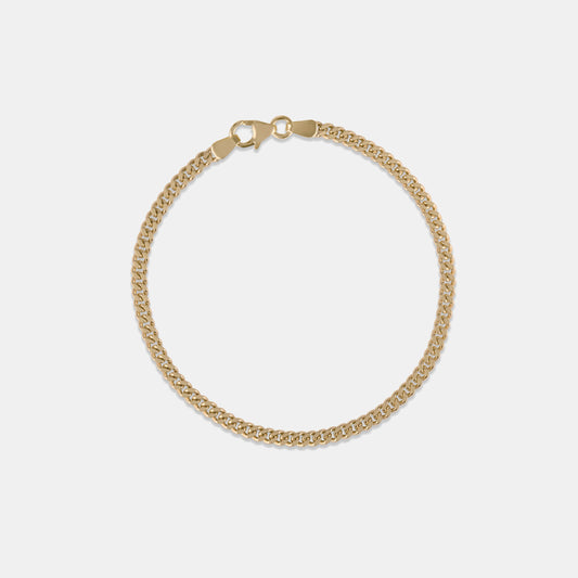 Curb Chain Bracelet in Yellow Gold