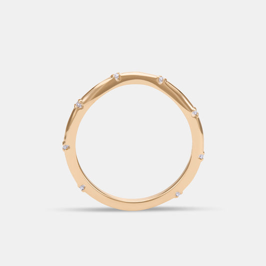 Curved Lacey - Wedding Band