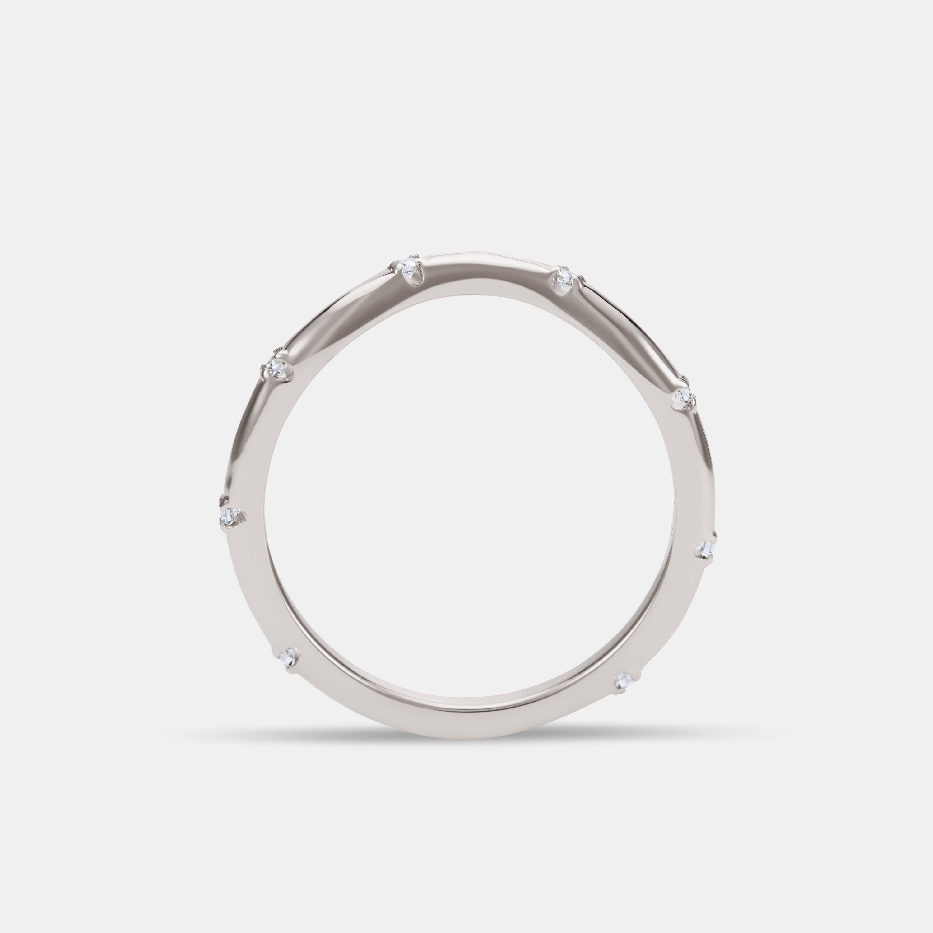 Curved Lacey - Wedding Band