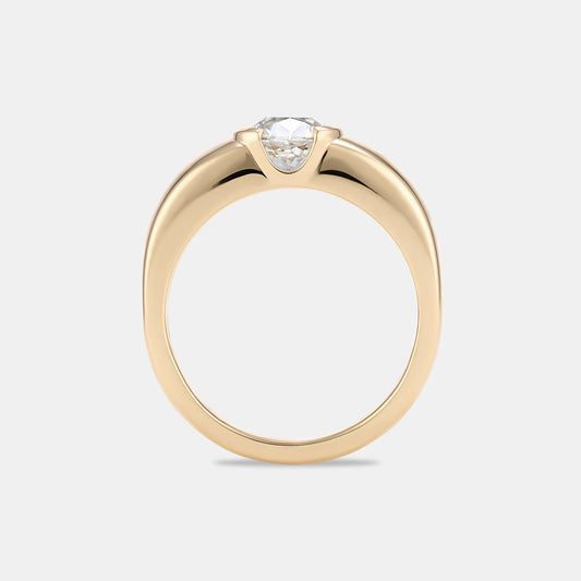 DION 1.08ct Antique Old Mine Cut Diamond Solitaire Engagement Ring