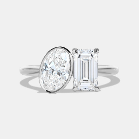 DANI Lab Grown Diamond Two Stone Engagement Ring