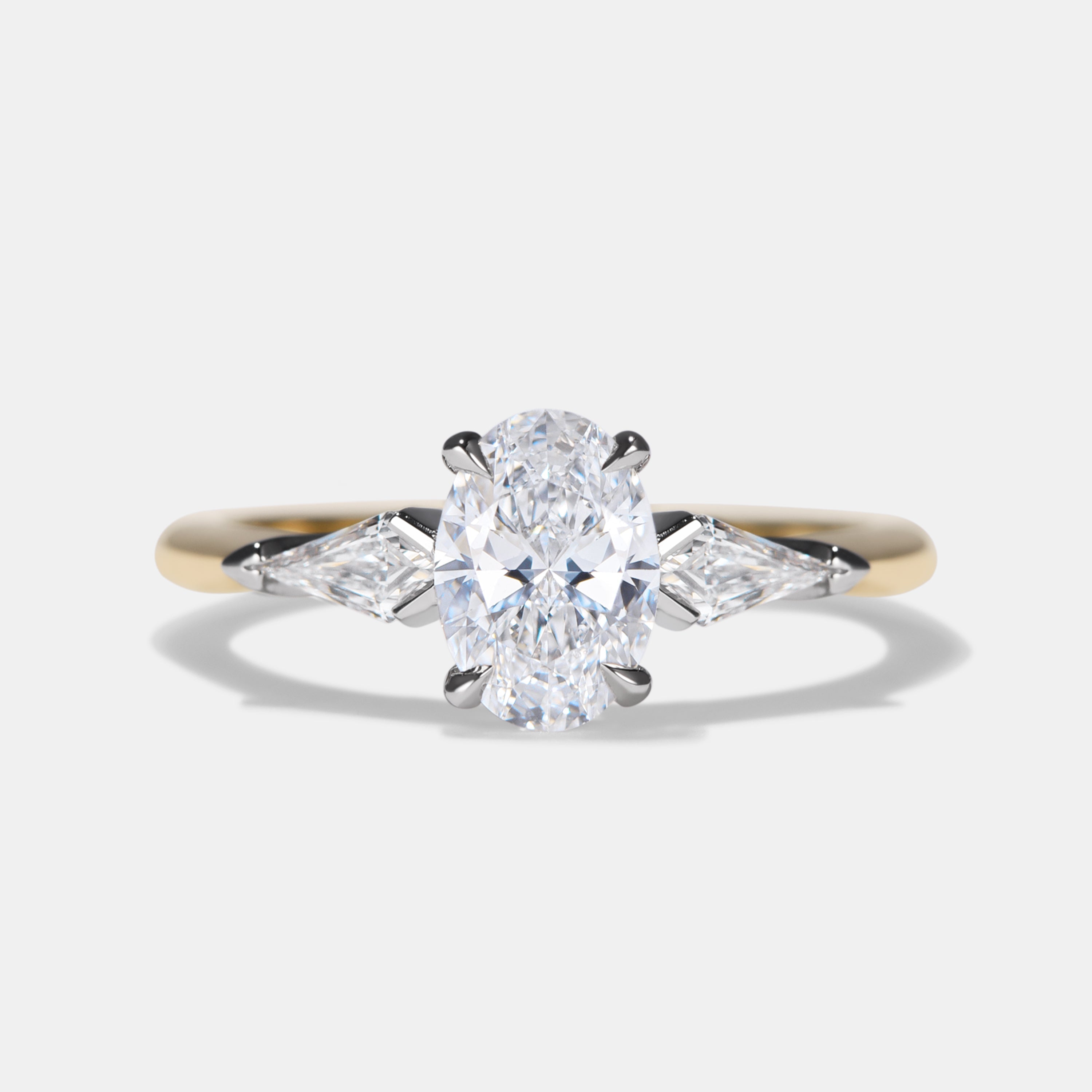 DELILAH Lab Grown Diamond Three Stone Engagement Ring
