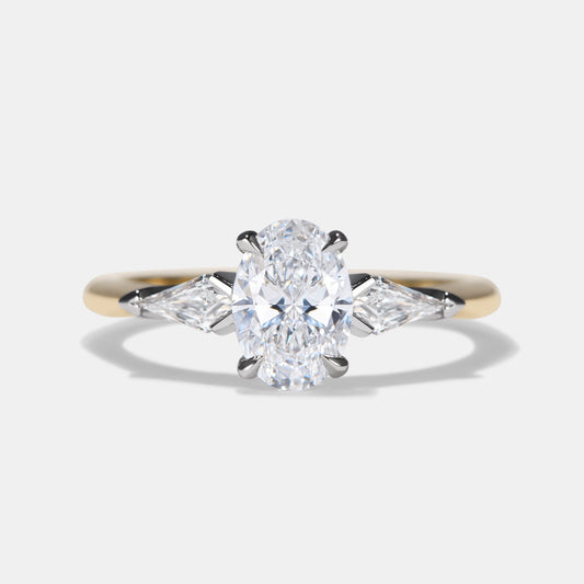 DELILAH Lab Grown Diamond Three Stone Engagement Ring