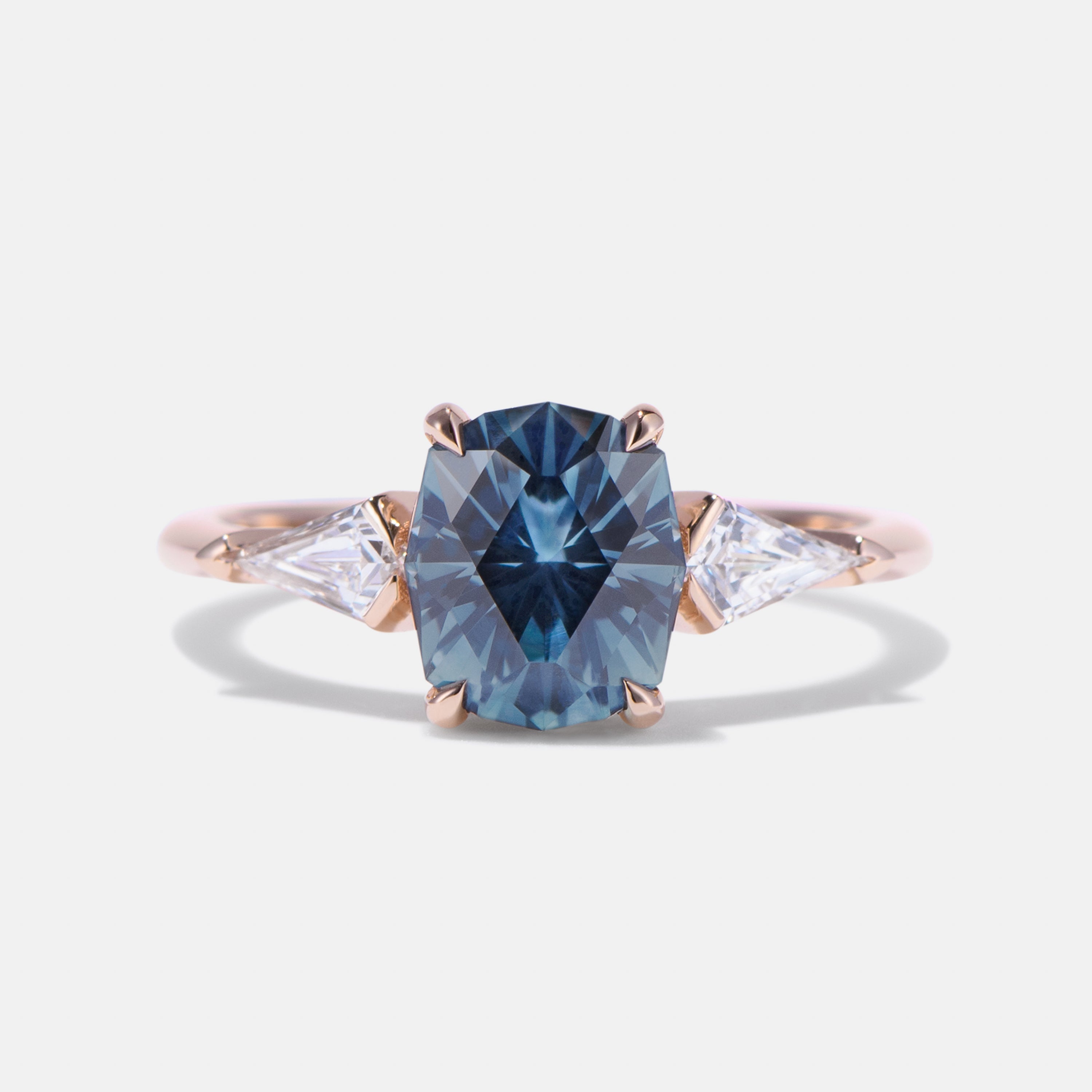 Delilah Sapphire Three Stone Engagement Ring