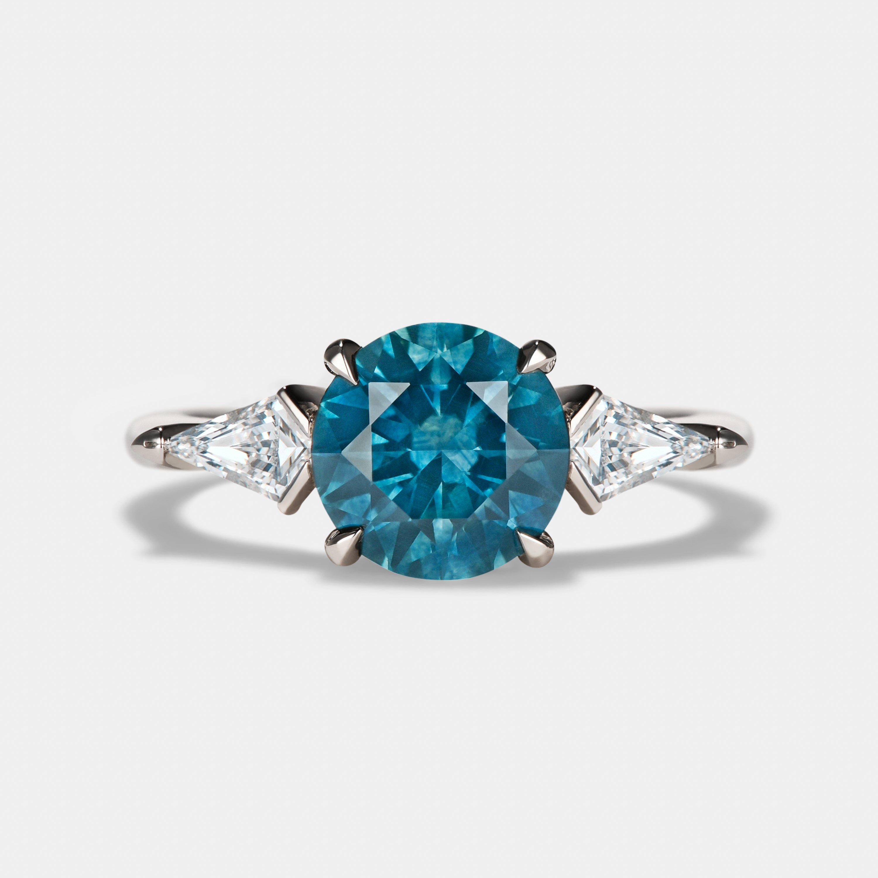 Delilah Sapphire Three Stone Engagement Ring