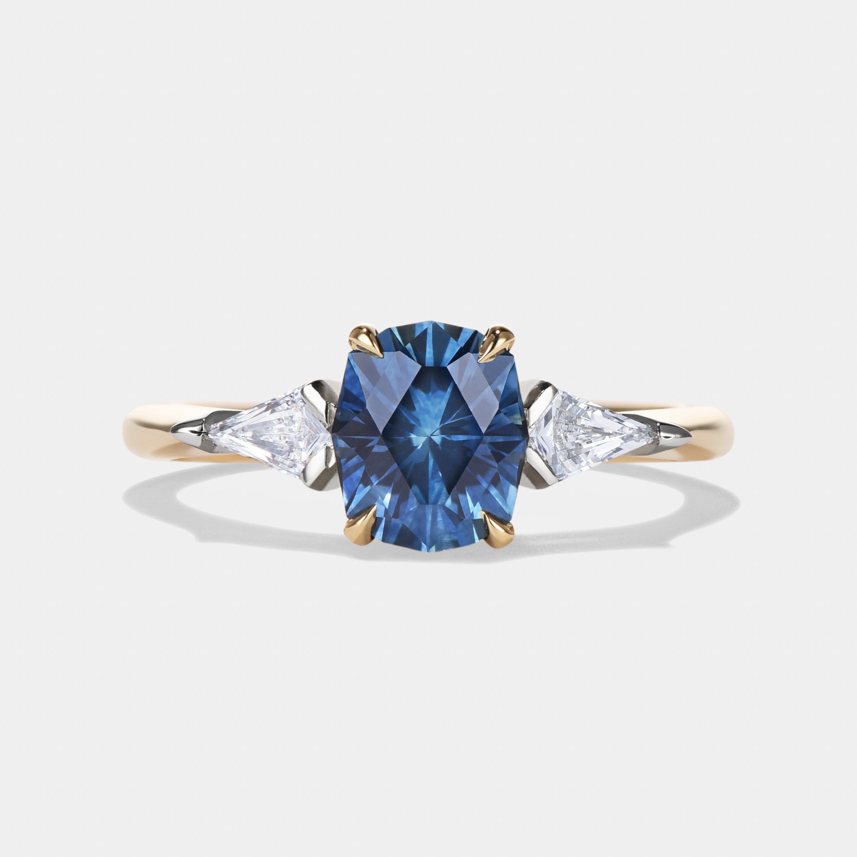 Delilah Sapphire Three Stone Engagement Ring