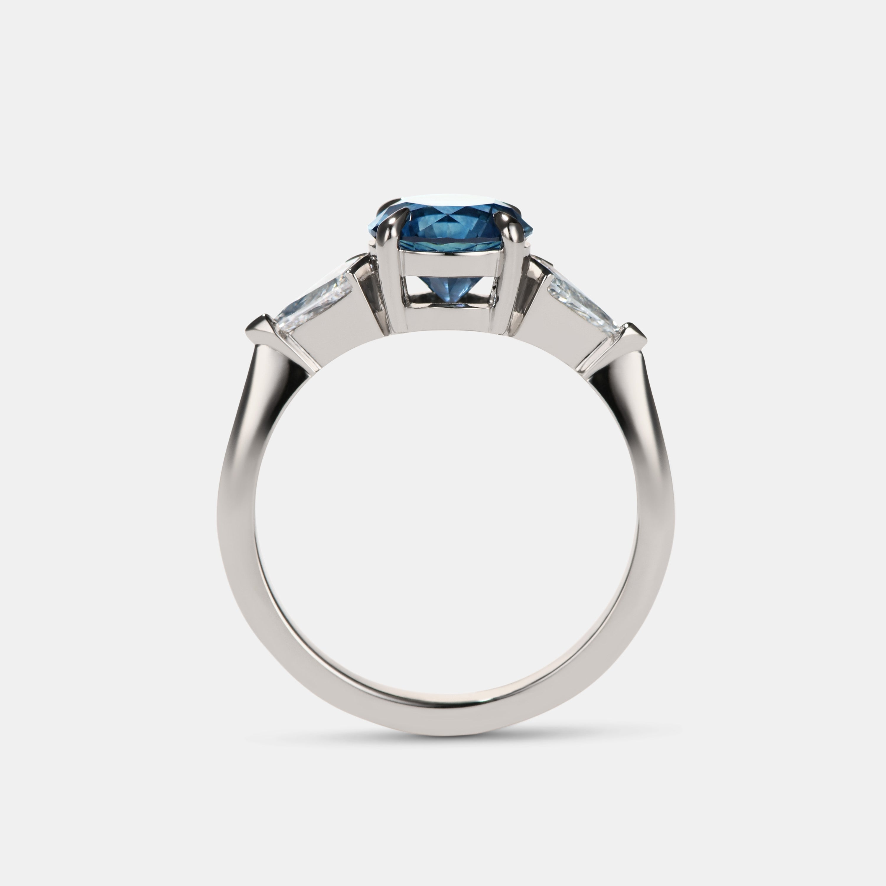 Delilah Sapphire Three Stone Engagement Ring