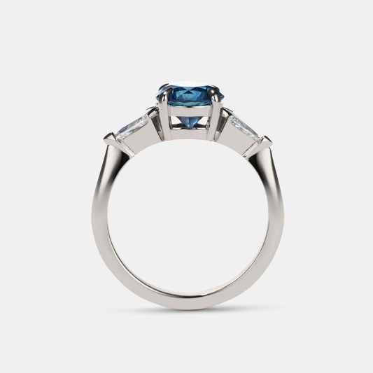 Delilah Sapphire Three Stone Engagement Ring