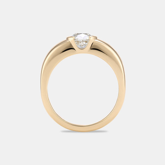 DION 1.08ct Antique Old Mine Cut Diamond Solitaire Engagement Ring
