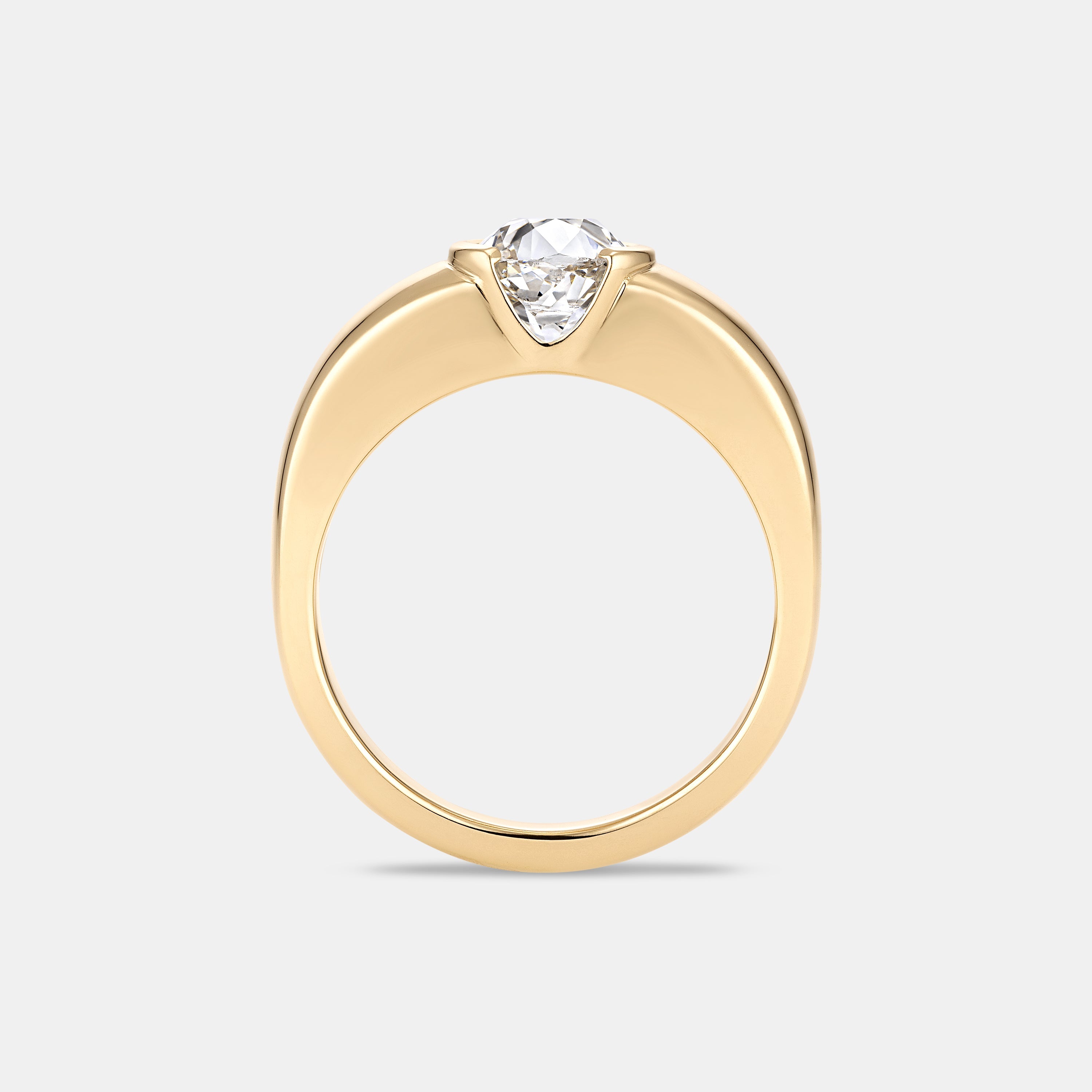 DION 1.28ct Antique Old Mine Cut Diamond Solitaire Engagement Ring