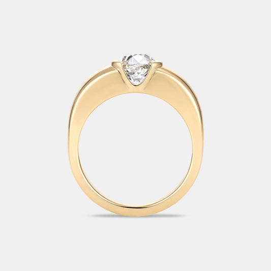 DION 1.28ct Antique Old Mine Cut Diamond Solitaire Engagement Ring