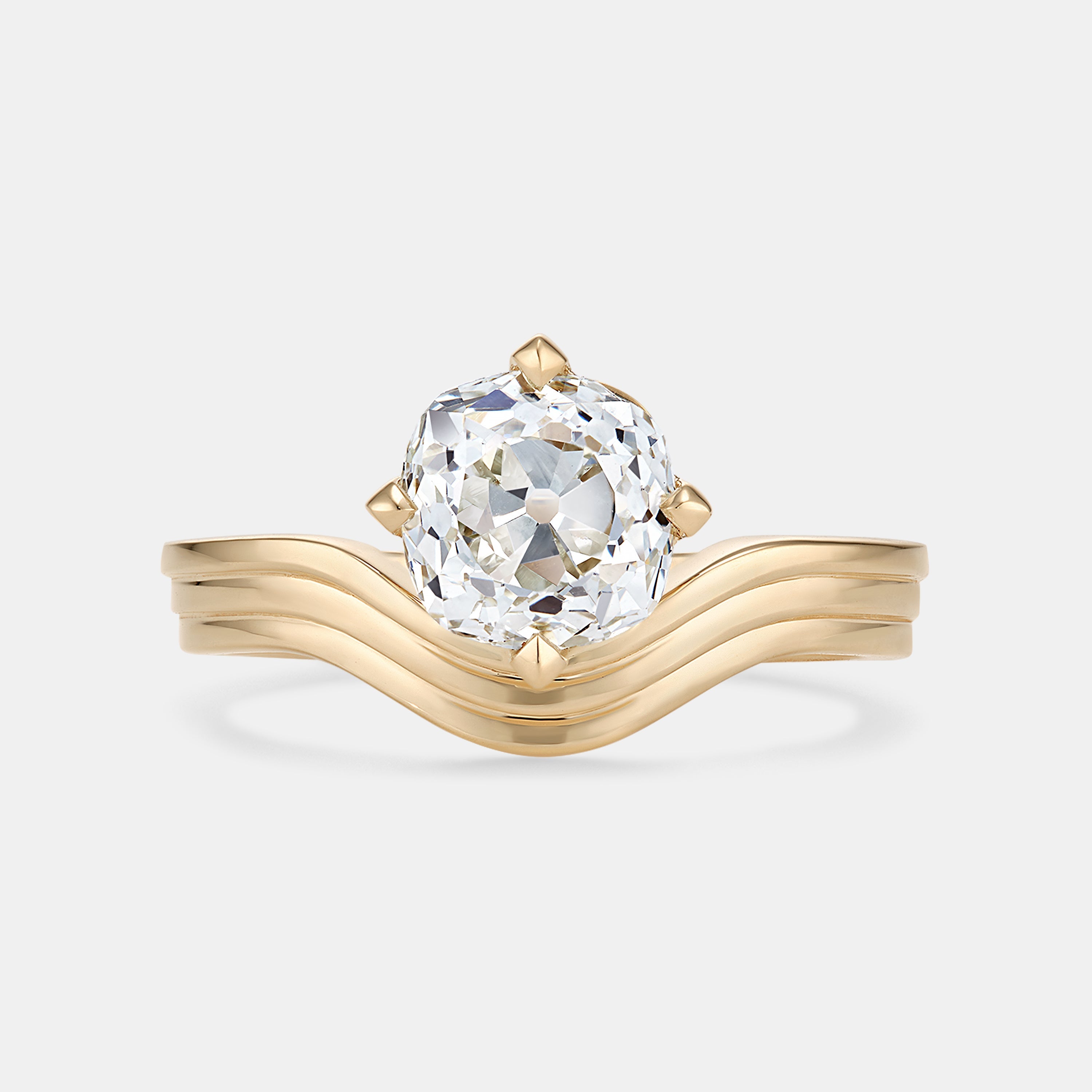 Frances 2.02ct Old Mine Diamond Solitaire Engagement Ring