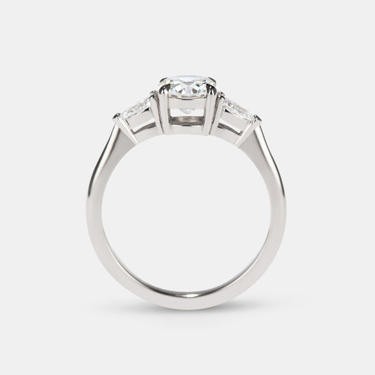 FREYA Lab Grown Diamond Three Stone Engagement Ring