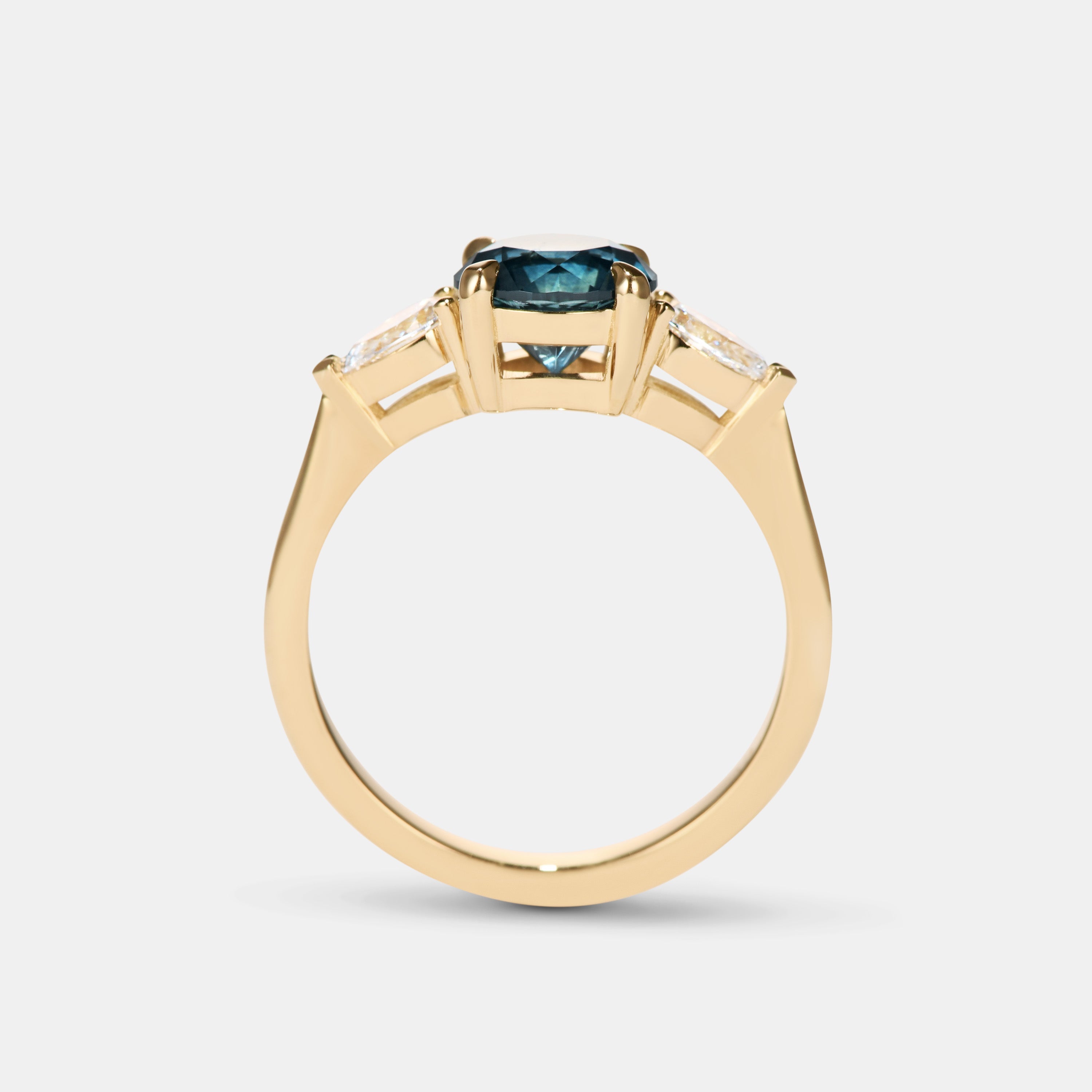 Freya Sapphire Three Stone Engagement Ring