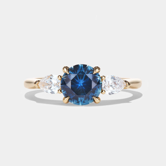 Freya Sapphire Three Stone Engagement Ring