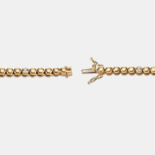 Gradient Bezel Diamond Tennis Necklace - 5.03ctw