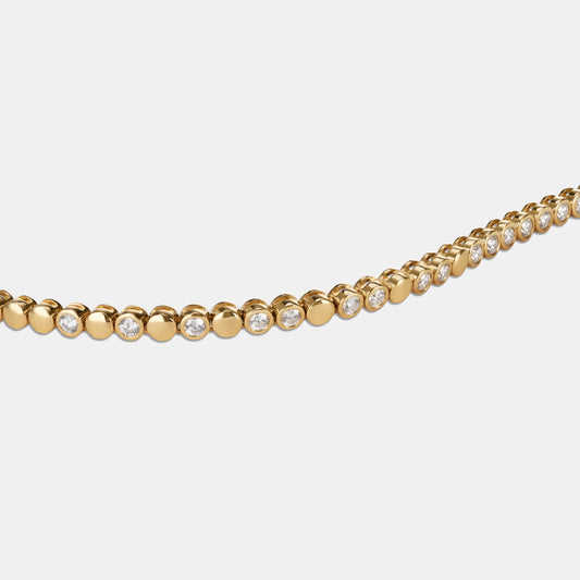 Gradient Bezel Diamond Tennis Necklace - 5.03ctw
