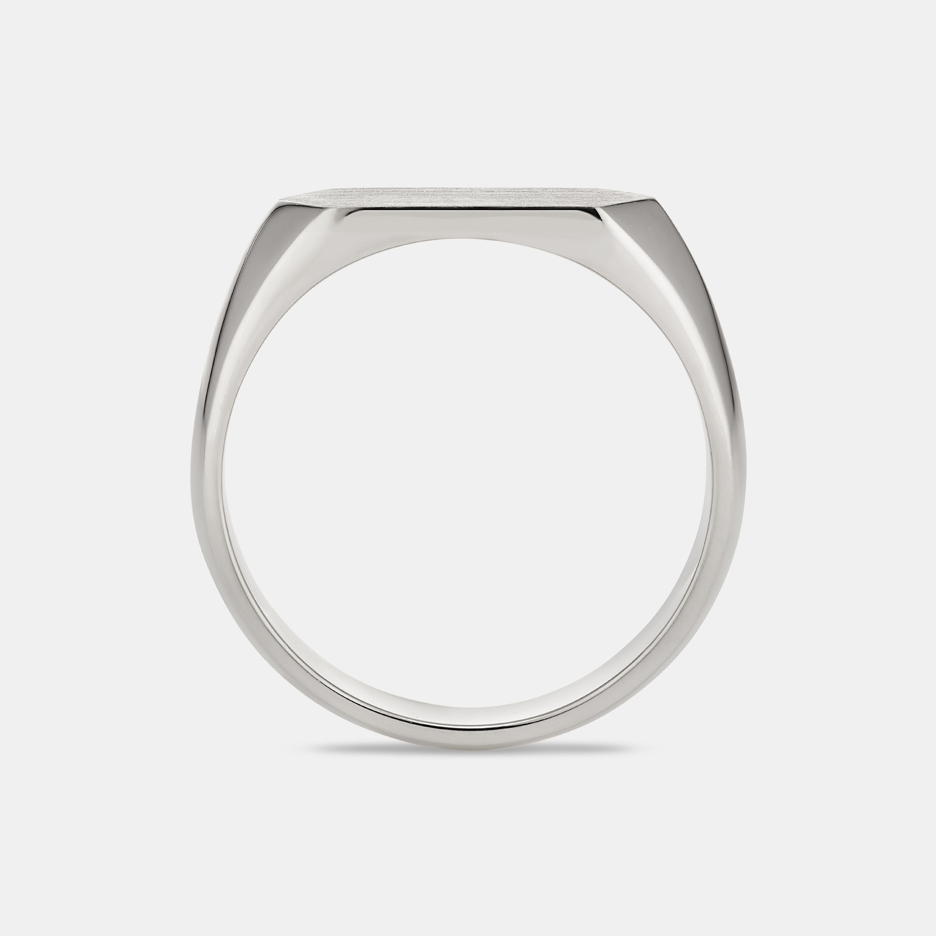 Hexagon Signet Ring in Platinum