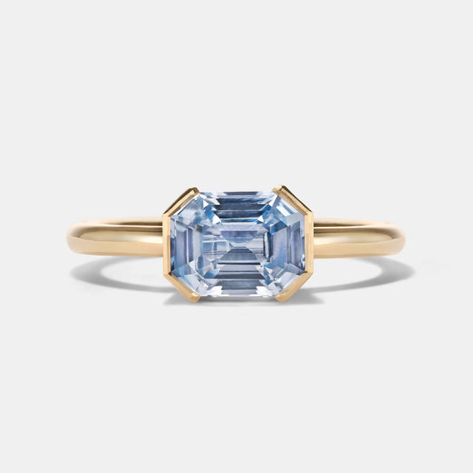 Iman Sapphire Solitaire Engagement Ring