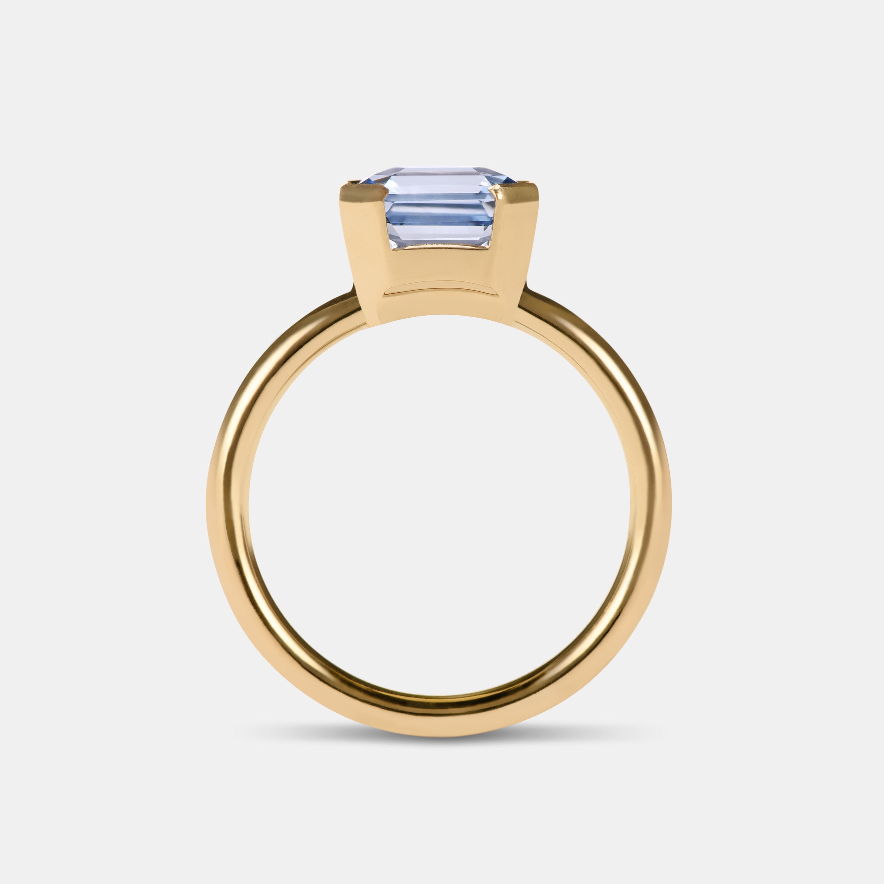 Iman Sapphire Solitaire Engagement Ring